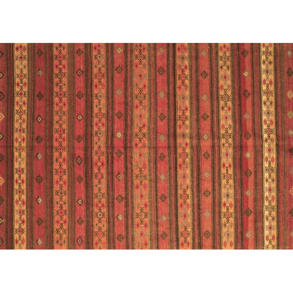 Ahgly Company Indoor Rectangle Oriental Brown Traditional Area Rugs, 7' x 10'