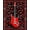 Red Black White, Pattern 1, variant on ODIKA 8'x10' Washable Area Rug Non-Slip Chair-Friendly Mat Guitar Music Rock Notes Treble Clef Border Record Vinyl Themed for Dining Room, Large Office, Lounge
