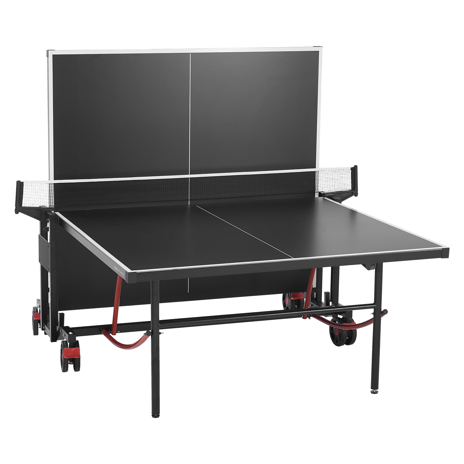 VEVOR Ping Pong Table,Professional Table Tennis Game, Indoor/Outdoor All Weather Aluminum Table Tennis Table,Portable Foldable Table with Quick Clamp Net & Large Lockable Wheels