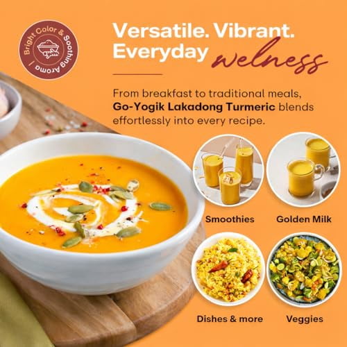 Go-Yogik Lakadong Turmeric Powder-1pound Certified Organic (NPOP–India) High Curcumin 7-9% -Lab Tested Superfood Traditionally grown in Himalayas hills, Direct from India.