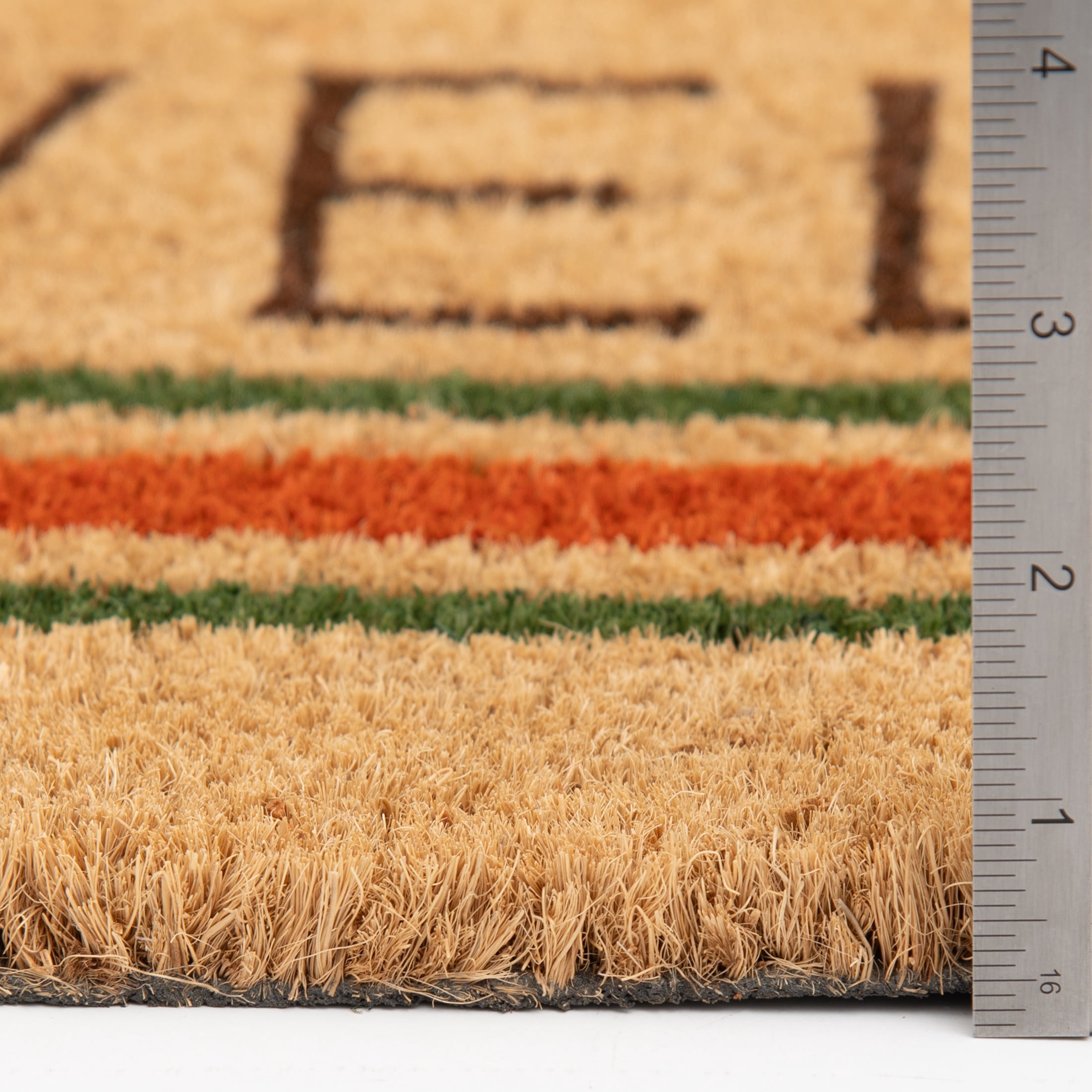 Way To Celebrate Plaid Pumpkin Welcome Coir Outdoor Mat, 18"x30"