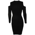 thumbnail image 2 of bar III Womens Textured Bodycon Dress, Black, Small, 2 of 3