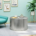 thumbnail image 5 of Christopher Knight Home Braeburn Round Hammered Iron Coffee Table by  Gold Hammered, 5 of 5