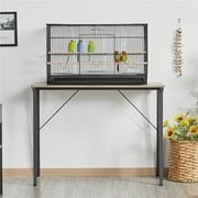 Yaheetech 30.5 inch Rectangle Breeding Flight Parakeet Bird Cage with Slide-Out Tray for Finches Budgies Cockatiels, Black