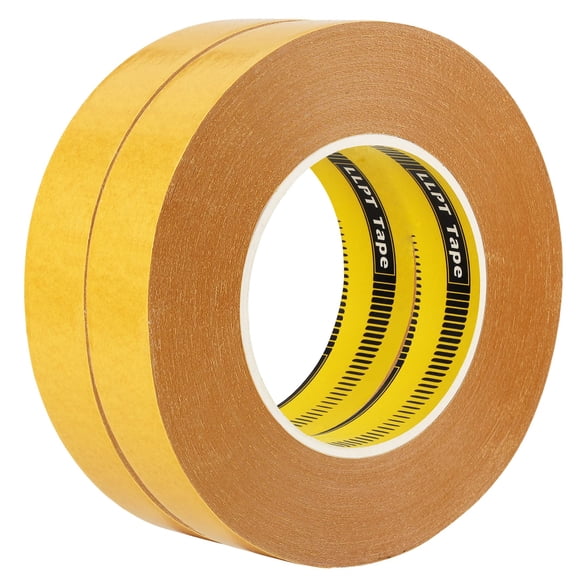 LLPT Double Sided Woodworking Tape 2 Pack 1 Inch x 36 Yards Each Roll Double Face Turner Tape for CNC and Wood Template Removable Residue Free (WT265