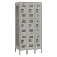 thumbnail image 2 of 12" Wide Triple Tier Vented Metal Locker - 3 Wide - 6 Feet High - 18 Inches Deep - Gray - Unassembled, 2 of 4