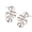 Silver, variant on Modern Ruffle Earrings Copper Texture Stylish Ear Jewelry for Women