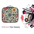 thumbnail image 6 of FORMRS Travel Makeup Bag Large Capacity Train Case Cosmetic Organizer with Adjustable Dividers, Vibrant Floral, 6 of 8
