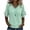 Green, variant on Linen Tops for Women Frayed Edge Linen Blend Blouse V Neck Ruffle Short Sleeve Boho Tunic Tops Casual Raw Hem Loose Fit Summer Shirts Cyan M