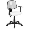 thumbnail image 2 of Flash Furniture Flash Fundamentals Mid-Back White Mesh Swivel Task Office Chair with Pivot Back and Arms, BIFMA Certified, 2 of 15