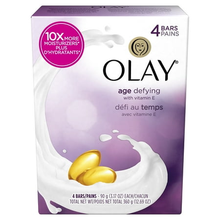 (4 pack) (4 pack) Olay Moisture Outlast Age Defying Beauty Bar, 3.17 oz, 4 count