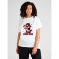 thumbnail image 1 of Valentine's Day Animal & Heart Print T-Shirt - Casual Crew Neck, Short Sleeve, Women's Fashion, Valentine's Day, Animal, Heart Print, Round Neck, Short Sleeve T-shirt, 1 of 7