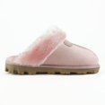 thumbnail image 3 of CLPP'LI Womens Slip on Faux Fur Warm Winter Mules Fluffy Suede Comfy Slippers - Pink - 9, 3 of 5