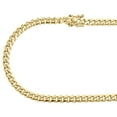 thumbnail image 2 of Mens Real 10K Yellow Gold Super Solid Miami Cuban Link Chain 4mm Necklace 20", 2 of 7