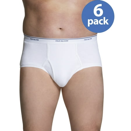 Big Men's Classic White Briefs, 6 Pack