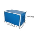 thumbnail image 2 of HUGFEGWE 7.09" x 5.12" x 4.33" Dustproof Electronic Junction Box Enclosure Case Junction Project Box for Electronic Projects Metal Blue CJB91-112628, 2 of 8