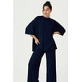 thumbnail image 3 of Moomaya Womens 2 Piece Lounge Set - Split Hem Tunic Top and Soft Pants with Pockets - Maternity Friendly Loungewear Set, 3 of 7