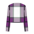 thumbnail image 5 of XUNKUSGA Cropped Sweatshirt For Women Plaid Floral Round Neck Long Sleeve Shirts For Women Fashion Casual Loose Sweatshirt For Women S-2XL, 5 of 5
