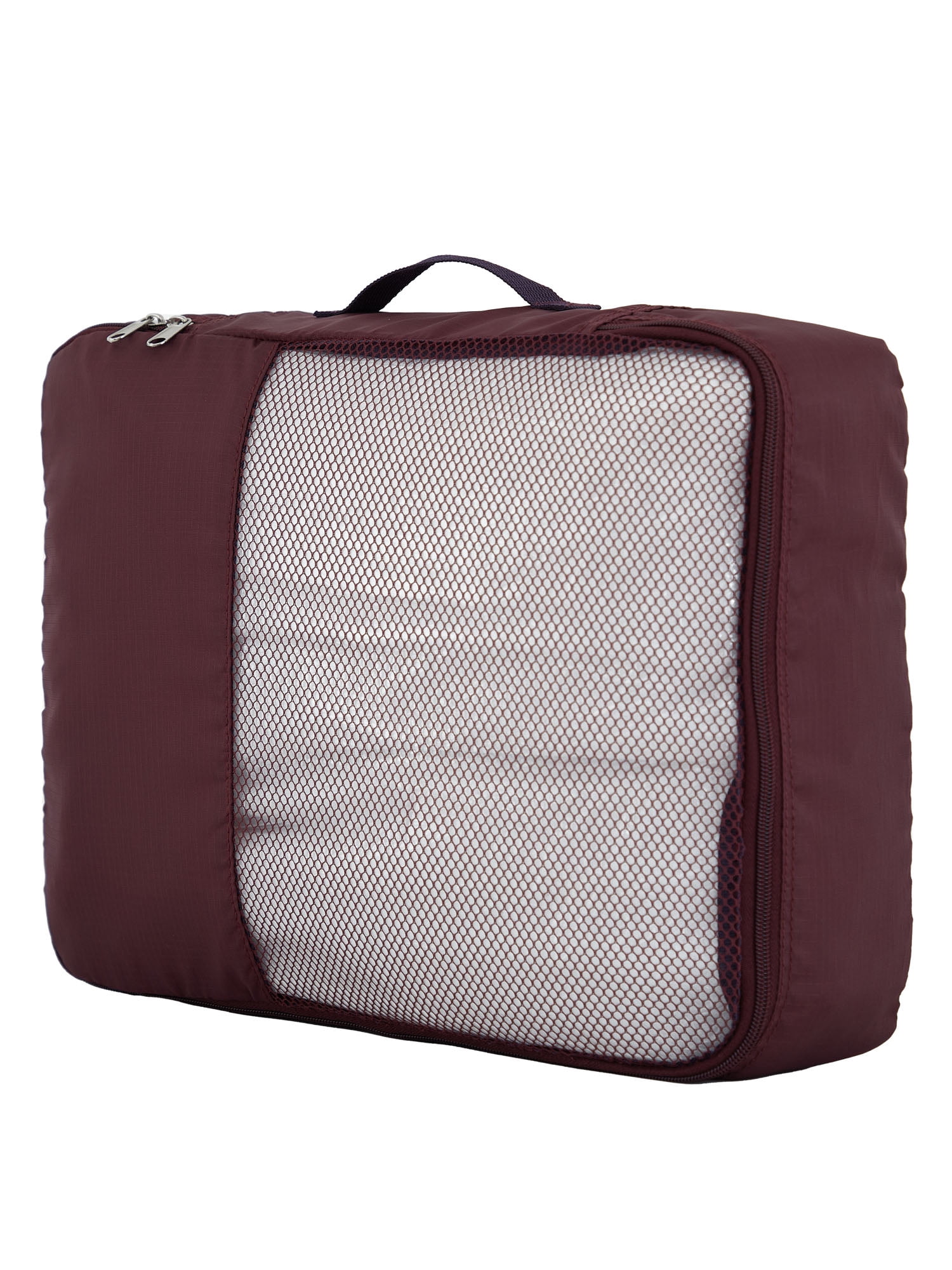 Travelers Club 3-Piece Rolling Soft side Travel Luggage Set - Mauve Wine Red