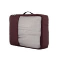 thumbnail image 3 of Travelers Club 3-Piece Rolling Soft side Travel Luggage Set - Mauve Wine Red, 3 of 15