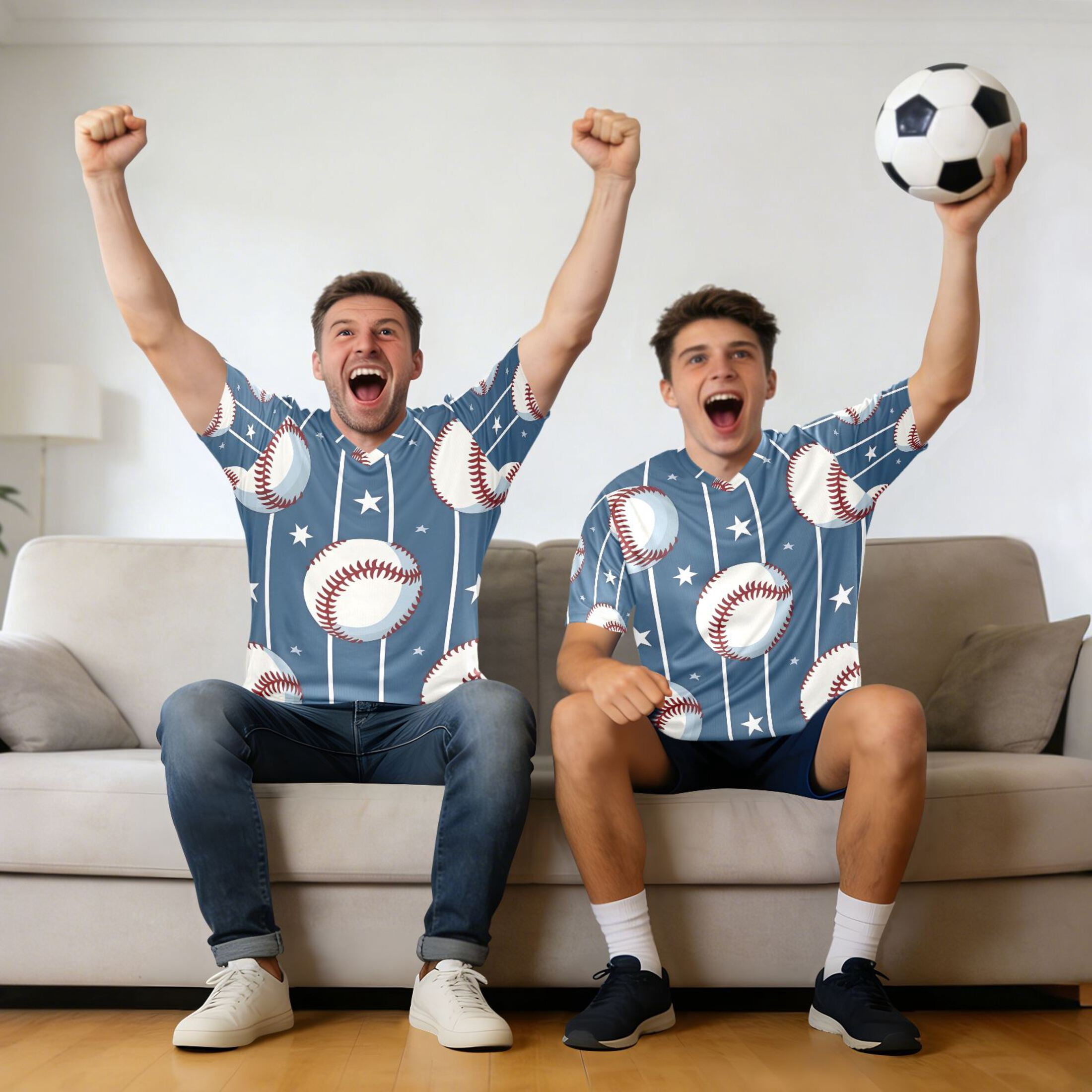 Baseball Stars Stipes Men's Sports Jerseys Athletic T-Shirt Football Referee Short Sleeves Shirt XL