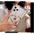 thumbnail image 5 of Compatible with iPhone 14 Clear Case Love Heart Cute Bling Diamond Glitter Rhinestone Sparkle Shiny Bumper Design Soft Silicone Luxury Fashion Protective Transparent Phone Case, 5 of 7