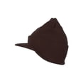 thumbnail image 1 of Cuffless Beanie Visor Cap, Brown, 1 of 2