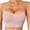 Pink, variant on Womens Everyday Bras Solid Ribbed Back Wirefree Detachable Straps Bandeau Ladies Bras
