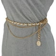 thumbnail image 2 of Unique Bargains 1 Pc Waist Chain Fashion Adjustable Waist Cord for Women White Gold Tone, 2 of 6