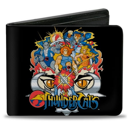 ThunderCats Wallet Bifold Thundercats Classic Series Group Pose Title Graphic Vegan Leather