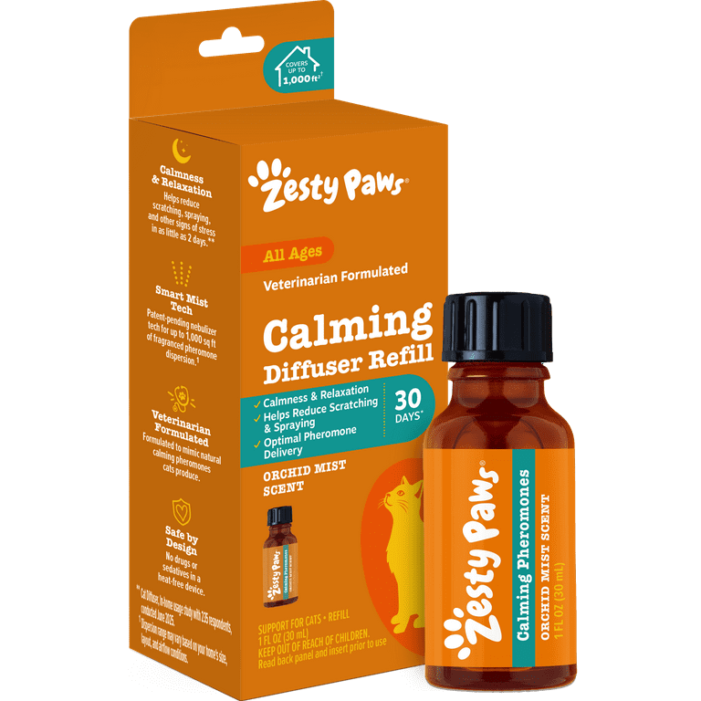 Zesty Paws Cat Calming Diffuser - One Pack Refill - Walmart.com