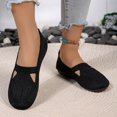 thumbnail image 6 of Women's Knit Flats, Slip-On Breathable Round Toe Casual Shoes, Soft Sole Lightweight Walking Shoes for Work Office Travel, 6 of 6