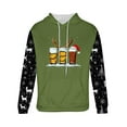 thumbnail image 5 of KeShDi Christmas Long Sleeve Shirts for Men Casual Fashion Hooded Sweatshirts Round Neck Print Pullover Long Sleeve Sweatshirt Army Green 4X, 5 of 5