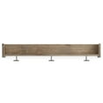 thumbnail image 2 of Olia Wall Mounted Coat Rack, 3 Hooks and Shelf, Light Dry Brown Wood, 2 of 2