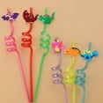 thumbnail image 6 of 24 Pcs Swirly Straws Reusable Drinking Dinosaur Straws for Party Favors Decoration Supplies Mixed Color, 6 of 6