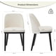 thumbnail image 3 of Set of two beige fabric dining sillas con forrado cushions, natural wood legs, y an ergonomic curved back para kitchen settings, 3 of 8