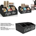 thumbnail image 3 of Organizador de la Estacia de Café, Cápsula de Almacenamiente de Soporte de Soporte de Café Inodoro 5 Compartimos Simples de Madera para Encimera, 3 of 7