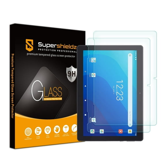 [2-Pack] Supershieldz for Onn Tablet Gen 2 10.1 inch (Model 100011886) Tempered Glass Screen Protector, Anti-Scratch, Bubble Free