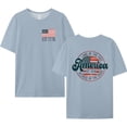 thumbnail image 3 of Black T Shirts for Men Cotton Short Sleeve Big and Tall Casual Basic Summer Beac Tee Tops Loose Fit Gradient Boat Neck Casual Summer Beach Basic Muscle Tee, 3 of 3