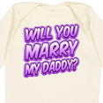 thumbnail image 4 of Inktastic Will You Marry My Daddy (purple) Boys or Girls Long Sleeve Baby Bodysuit, 4 of 5