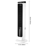 KFFKFF Tower Fan with 23.3ft/s Airflow, Quiet Oscillating Floor Fan for Indoor Use, 9 Speeds, 4 Modes, 24H Timer, Portable Bladeless Design with Remote Control for Bedroom, Office, and Home