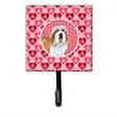 thumbnail image 2 of Carolines Treasures LH9150SH4 Bearded Collie Hearts Love and Valentines Day Portrait Leash or Key Holder Single Hook, 2 of 2