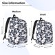 thumbnail image 2 of Disketp Cartoon Raccoon print Canvas Backpack Lightweight Travel Daypack Student Rucksack Laptop Backpack-Medium, 2 of 5
