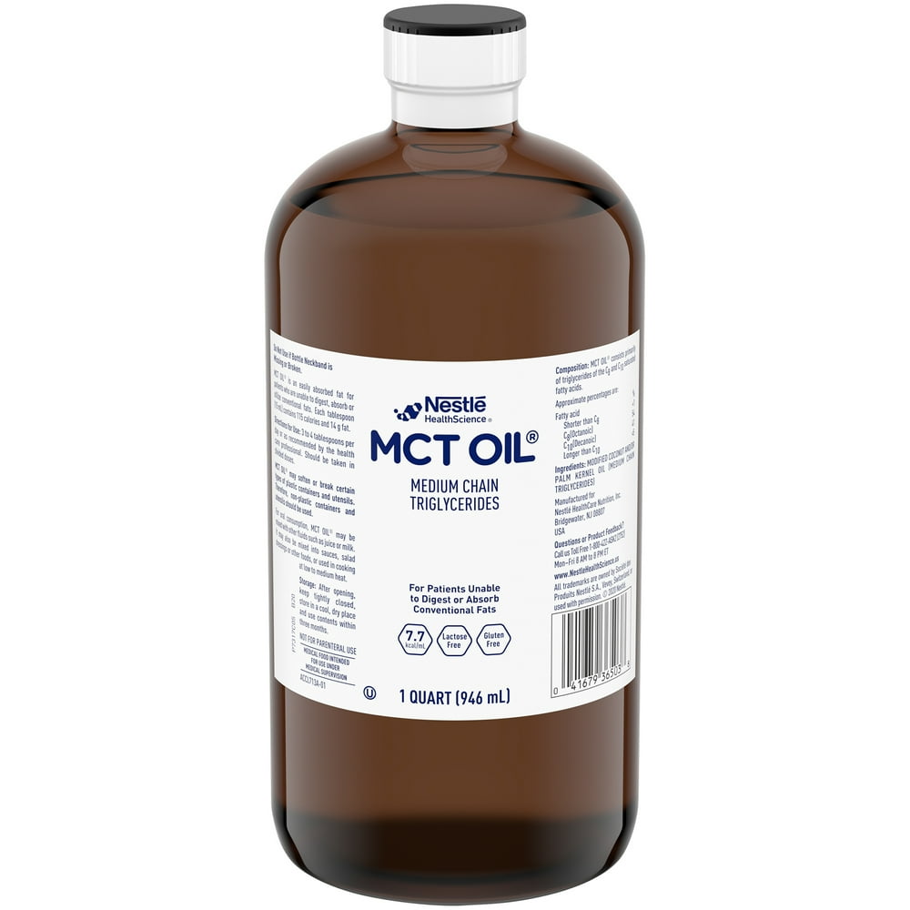 Nestle MCT Oil Oral Supplement Unflavored 32 oz Bottle 6 Ct Walmart