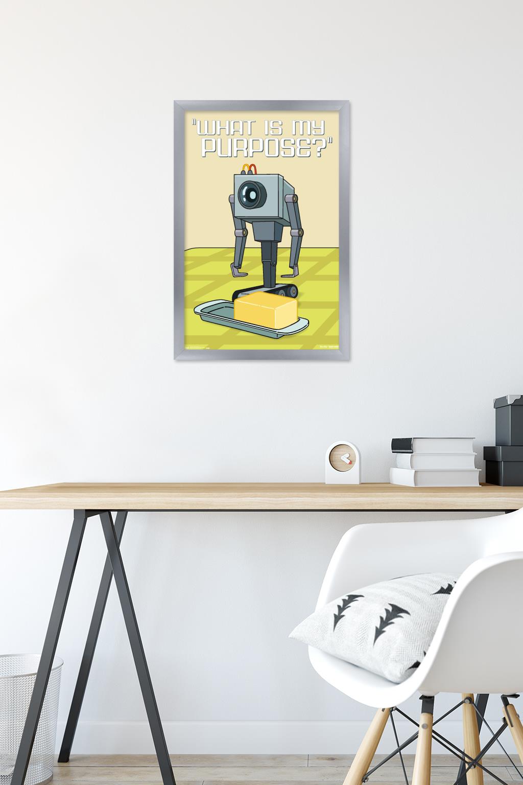 Rick And Morty - Butter Bot Wall Poster, 14.725" x 22.375", Framed