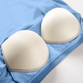 thumbnail image 4 of Thin Strap Camisole Tank Shirts for Women Removable Design Adjustable Straps Stretchy Material Daily Casual Outfit for Multiple Occasions Gentle Stretch for Bust Sizes (Blue,M), 4 of 7