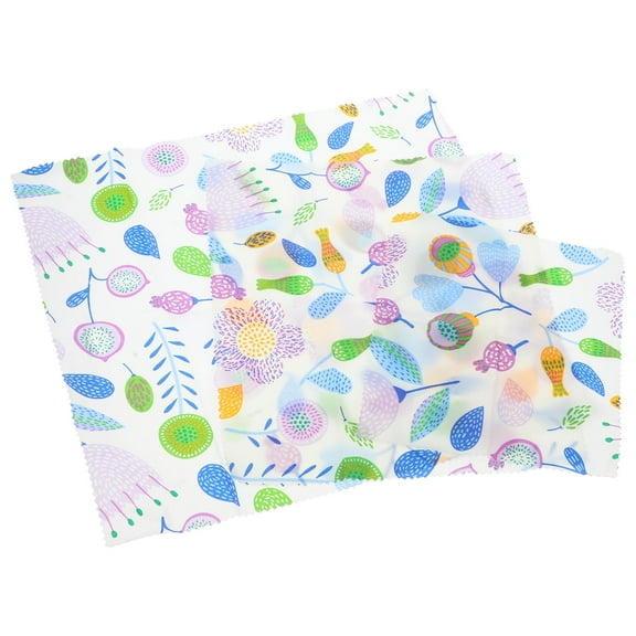 Masteelf Reusable Beeswax Wraps for Kitchen Use Tear Resistant and Non Sticky Three Sizes Purple Cotton Wax Paper Safe Healthy