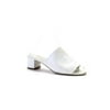 Pre-owned|Mansur Gavriel Womens Leather Open Toe Low Heels Mules White Size 37 7