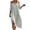 Gray, variant on Off the Shoulder Dresses for Women Solid Color Short Sleeve Maxi Dresses Summer Loose Flowy Dresses, S-3XL