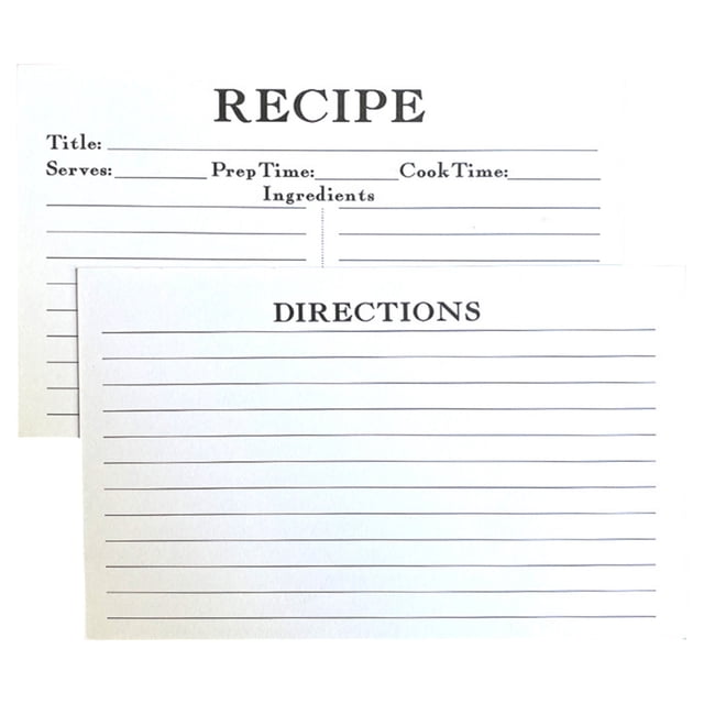 Quinlirra Liquidación 50 Tarjetas de Receta, Tarjetas de Receta Blancas, Tarjetas de Doble Cara, Tarjetas de Receta en Blanco para Despedidas de Soltera y Bodas, Regalos de Navidad D